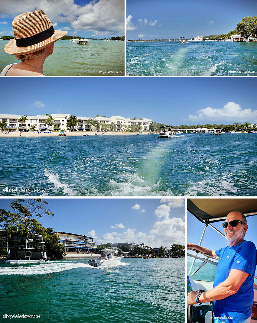 waterways cruising: up the Noosa River aboard a half-cabin cruiser from Ready 2 Go Boat Hire