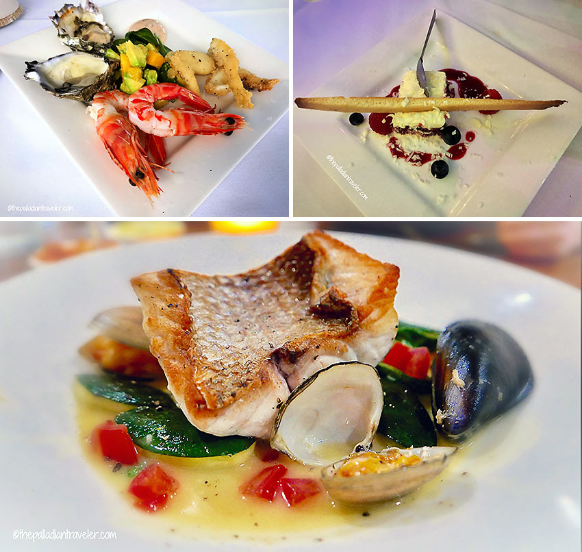 Chef Tristan’s dishes aboard the Noosa Cruiser Restaurant & Bar