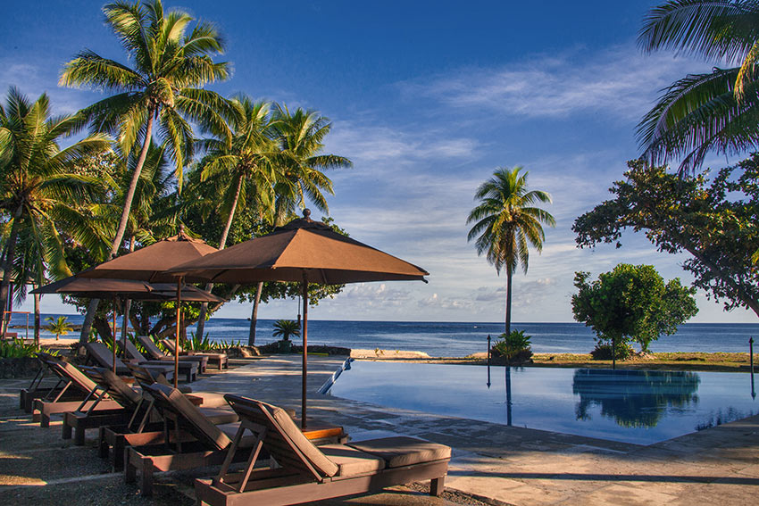 at poolside, Yasawa Island Resort, Yasawa Island, western Fiji