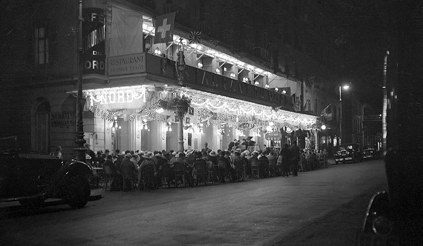 old photo of the Café du Nord, Geneva