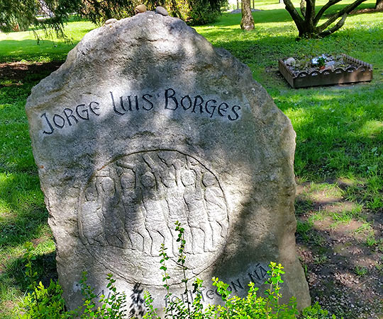 gravesite of Jorge Luis Borges in the Cemetery of Kings, Geneva