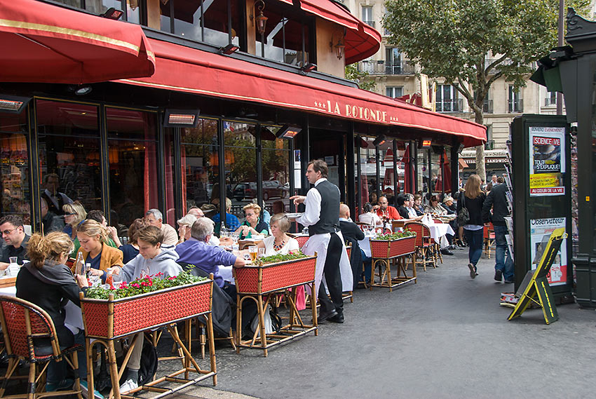 the La Rotonde, one of the legendary cafes along Boulevard du Montparnasse