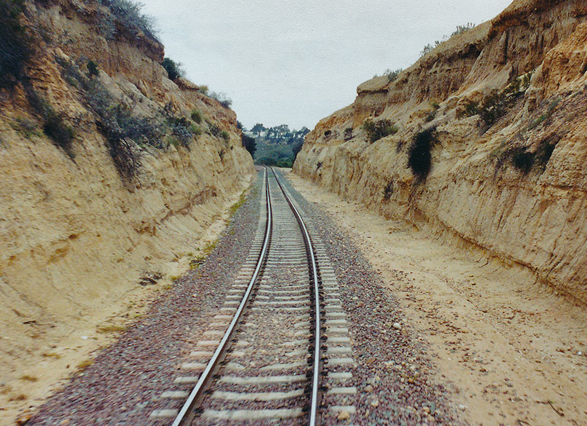 Amtrak Surfliner tracks to San Diego