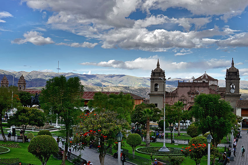 the Central Plaza of Ayacucho, Peru