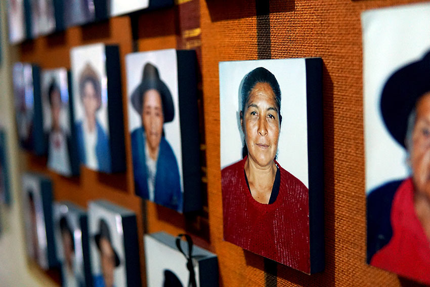 photos of people at the Museo de la Memoria whose family members were taken or disappeared