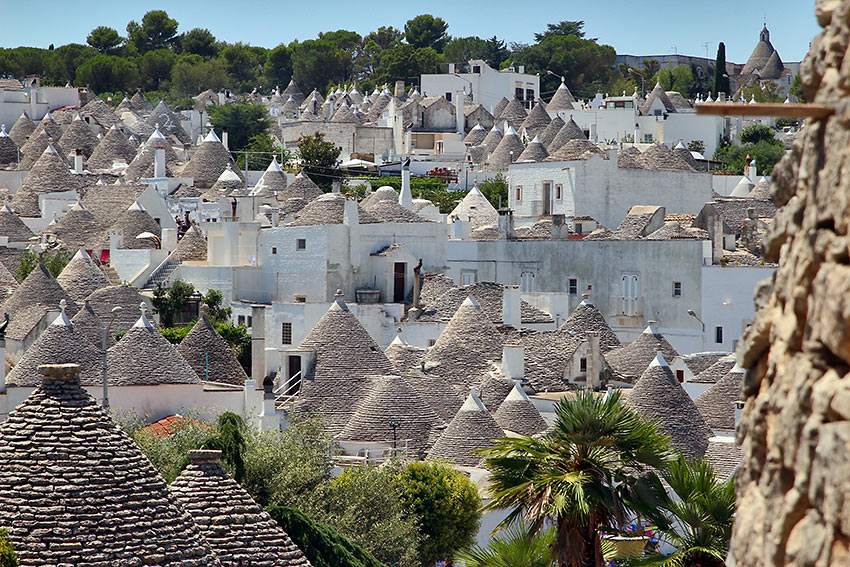 the landscape of Alberobello, southeastern Puglia region, Italy