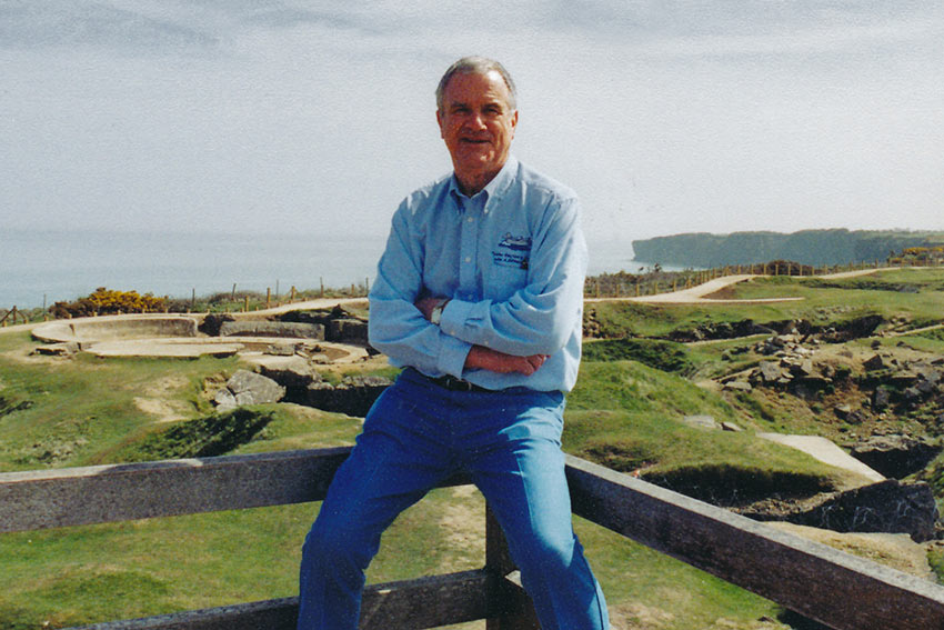 the writer at Pointe Du Hoc