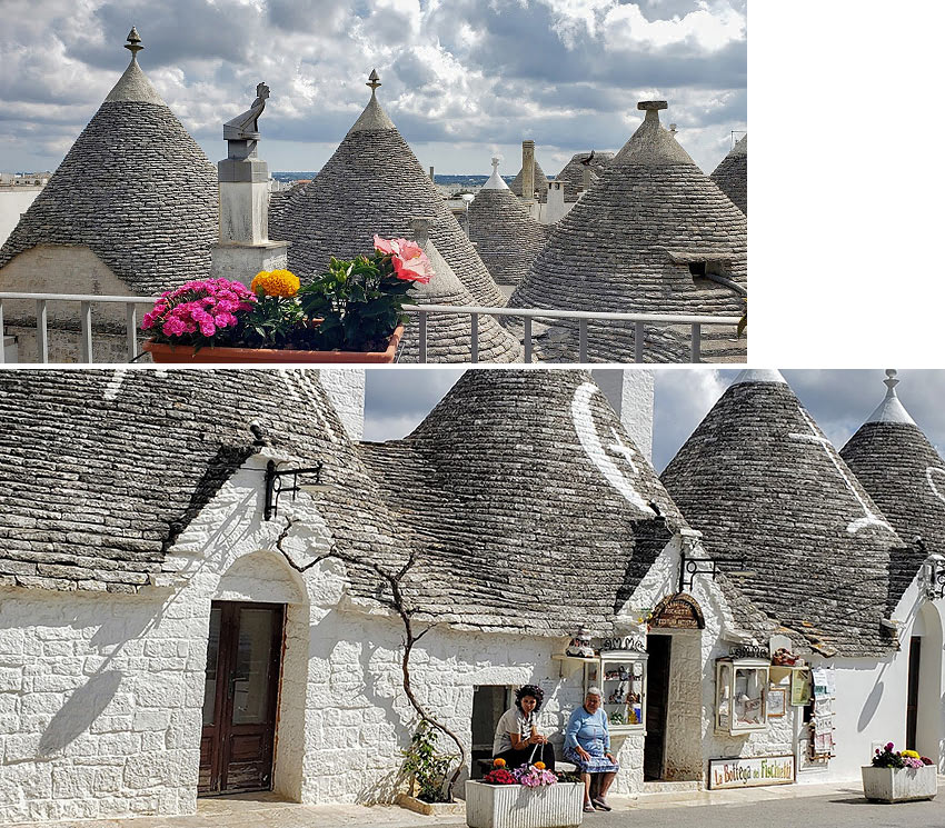 domed roofs of Alberobello's trulli