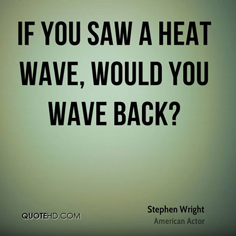 Stephen Wright heat wave quote