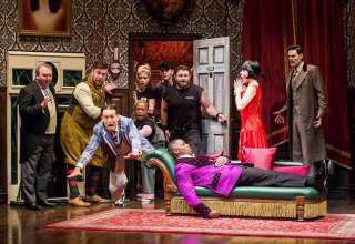 the company of the national tour of 'The Play That Goes Wrong'