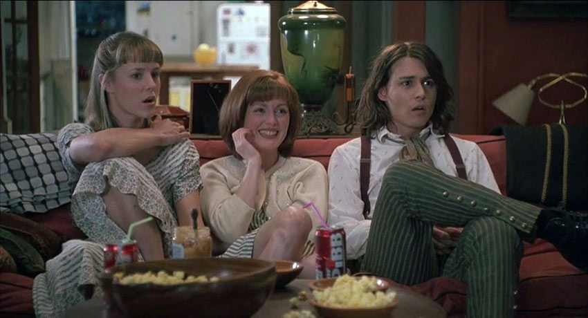 Mary Stuart Masterson, Julianne Moore, & Johnny Depp in 'Benny & Joon'