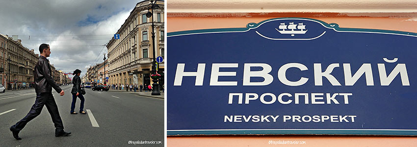 Nevsky Prospekt high street in St. Petersburg