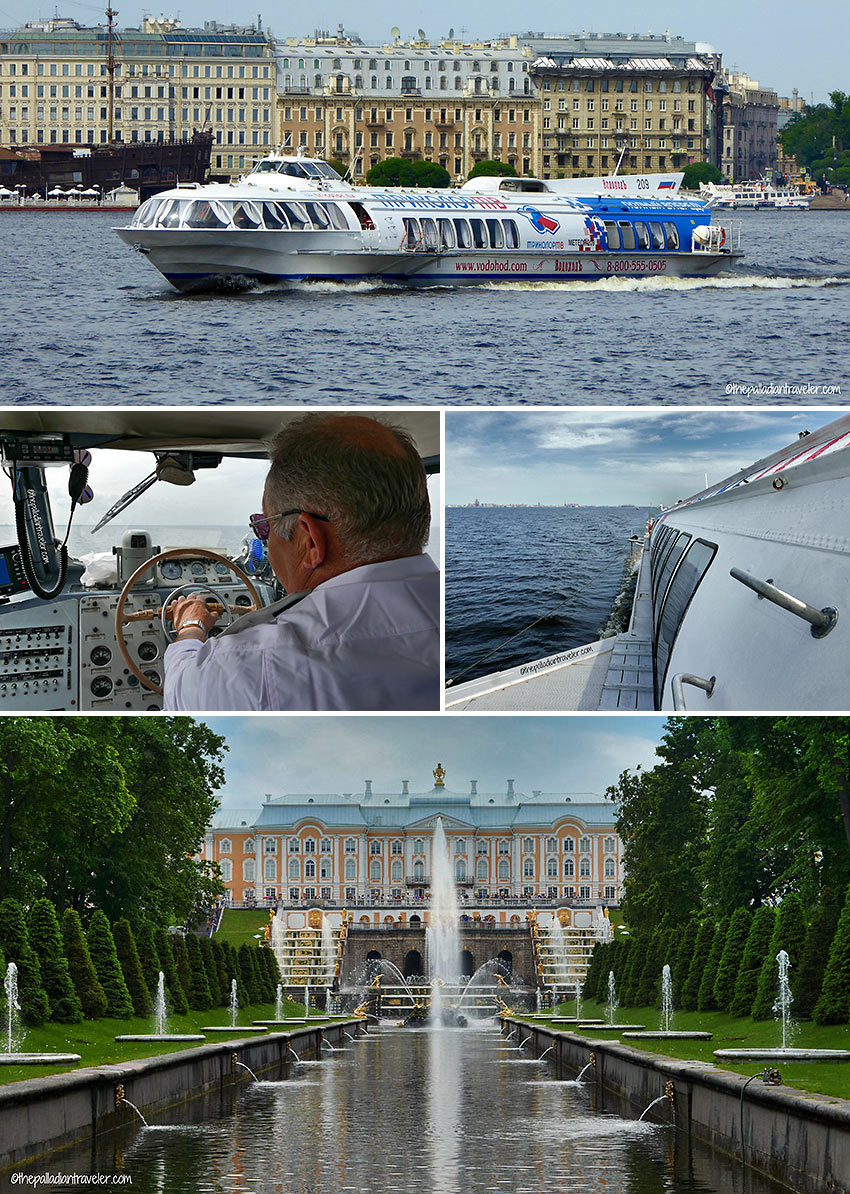 hydrofoil ride across the Gulf of Finland to Peterhof