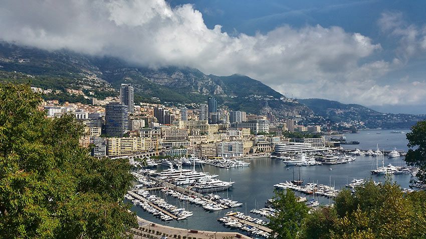 view of Monaco and its harbor