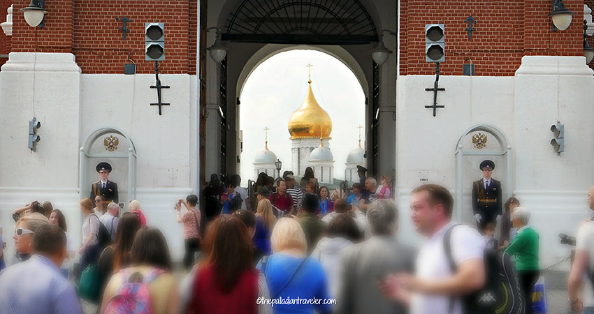 local and foreign visitors at Krasnaya Ploshchad or Red Square, Moscow