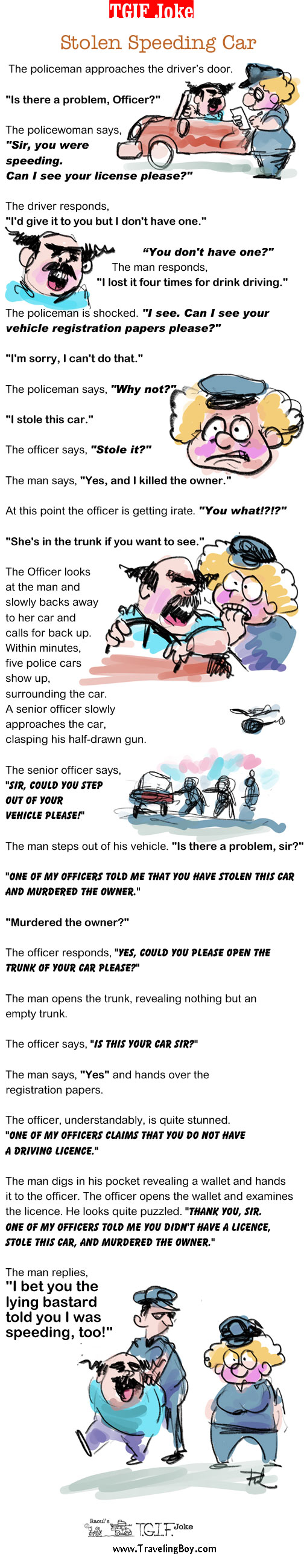 TGIF Joke of the Week: Stolen Speeding Car