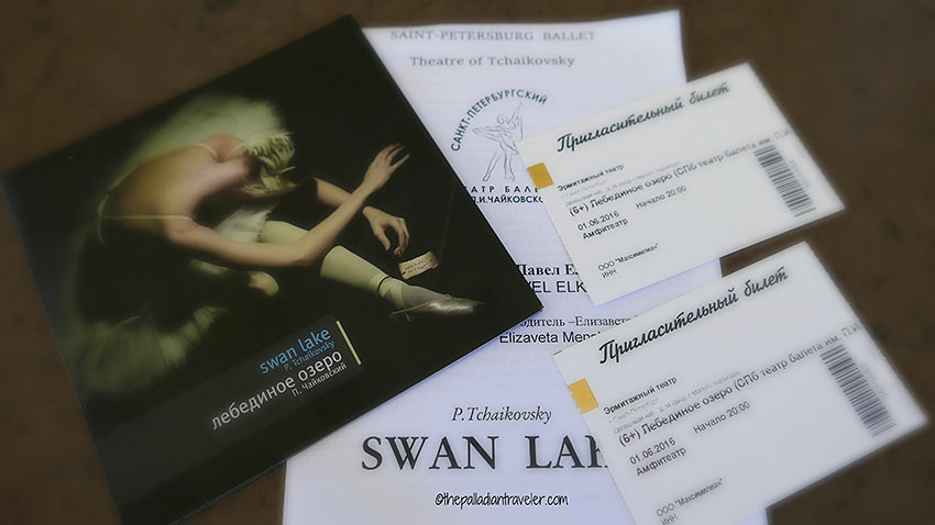 complimentary tickets to Swan Lake at the Hermitage Theatre