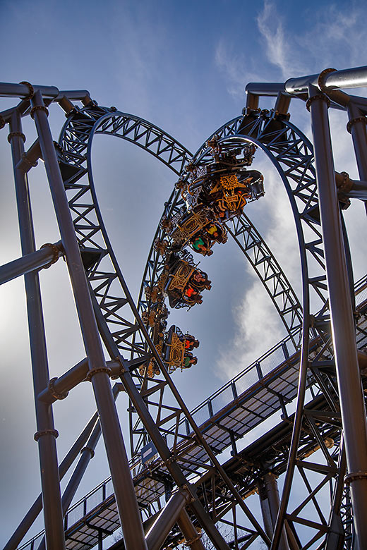 Time Traveler roller coaster at Silver Dollar City