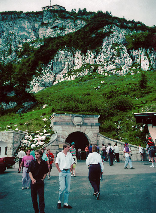 tunnel entrance to Hitler's Golden Elevator at the Eagle's Nest