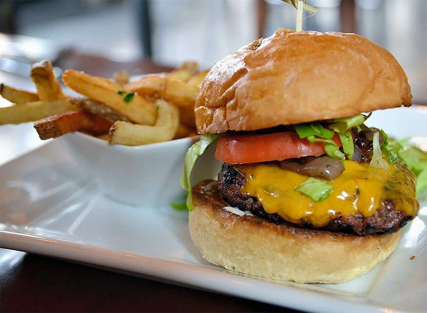 Montana: Bison Burger with Huckleberry Barbecue Sauce