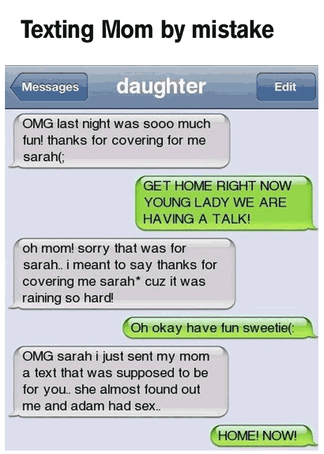 Parting Shot: texting mom by mistake