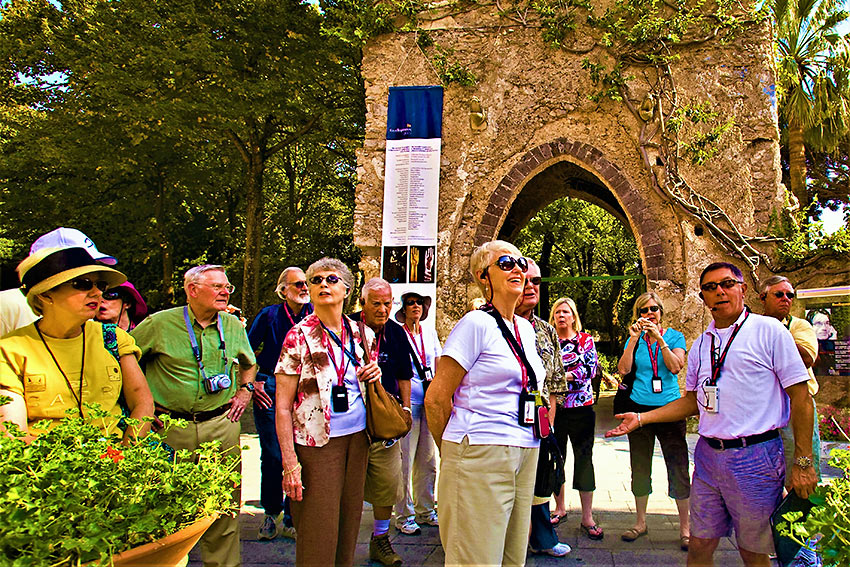 Blue Danube River Cruise tour group with listening devices