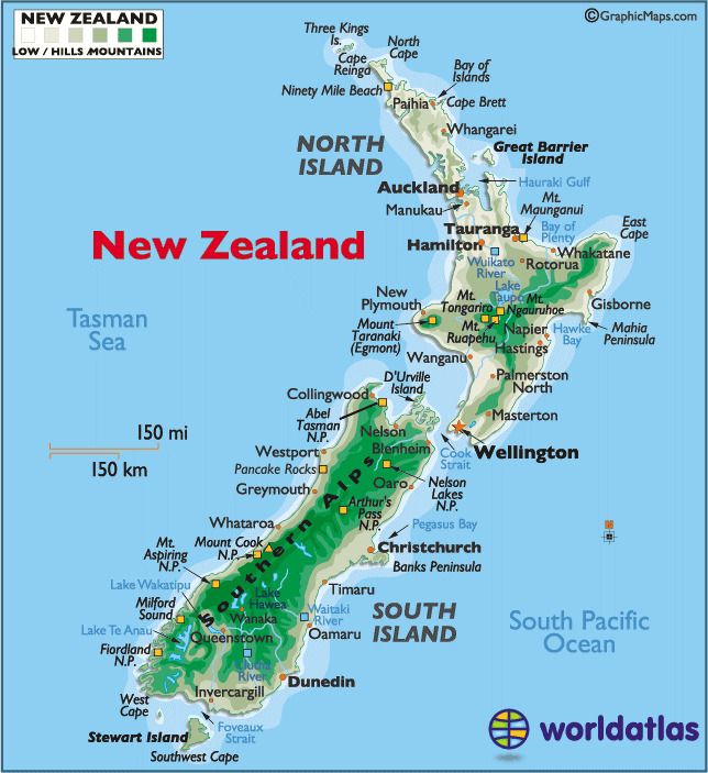 New Zeland map