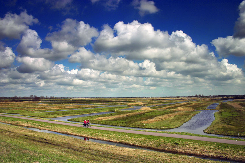 bikers at Oostzanerveld, the Netherlands