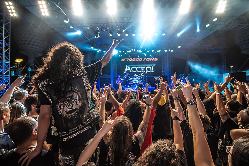 metal band at the 70000 Tons of Metal cruise