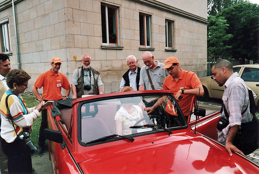 American travel media group with Trabant