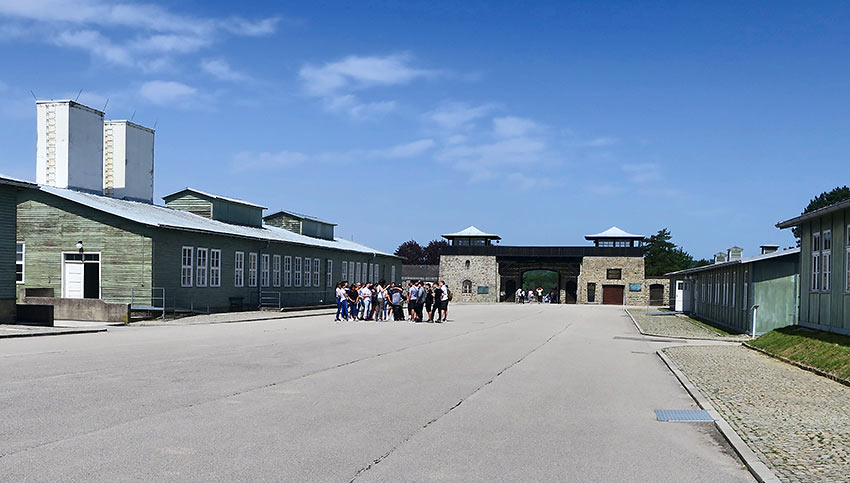 school group tour of Mauthausen