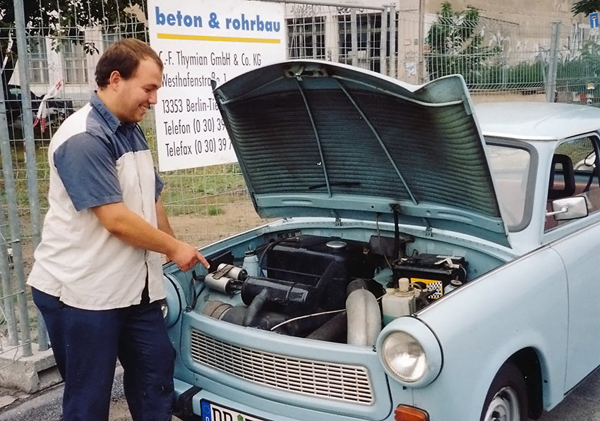 tour guide with Trabant