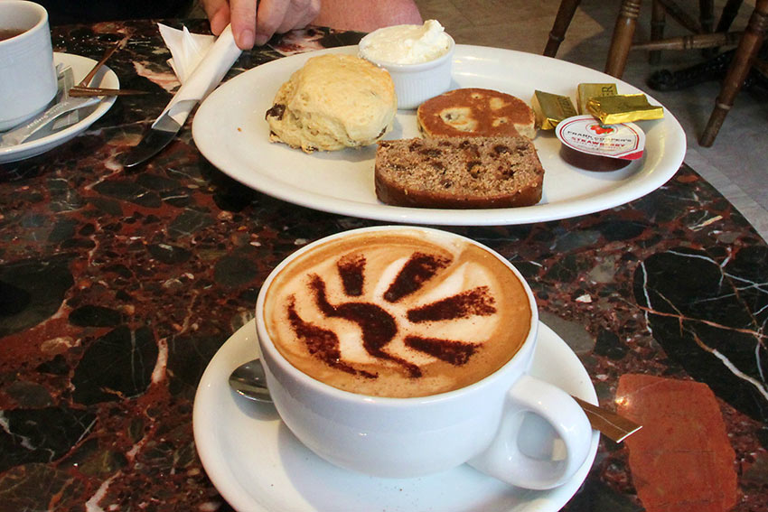 Welsh Cream Tea with bread and cakes