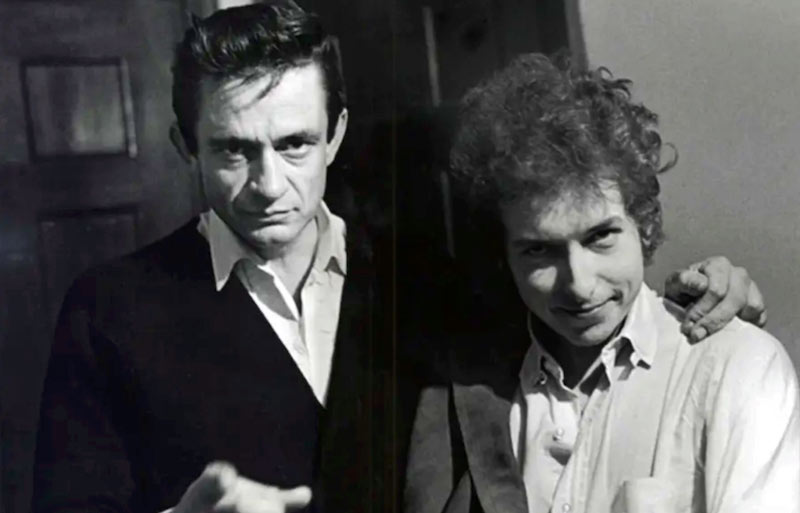 Johnny Cash and Bob Dylan