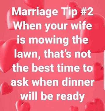 Parting Shot: Marriage Tip #2