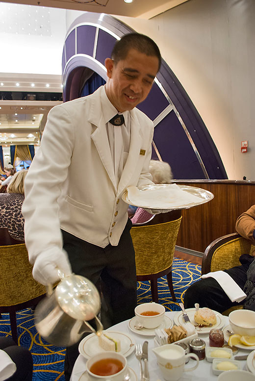 serving Twining Tea at the Afternoon Tea, Queen's Room