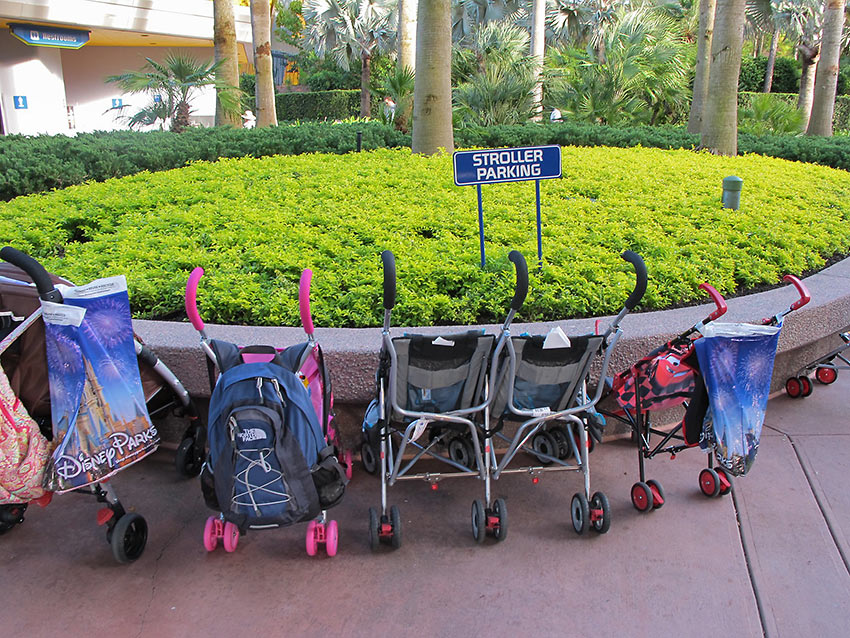 parking for strollers, Orlando