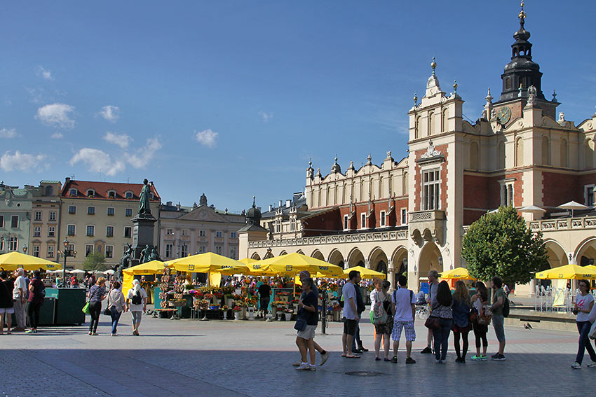 the Main Market Square in Kraków