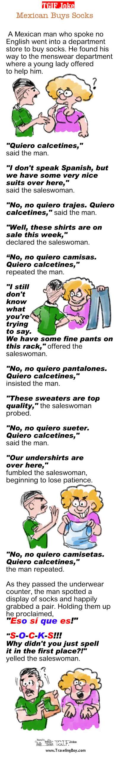 TGIF Joke of the Week: Mexican Buys Socks