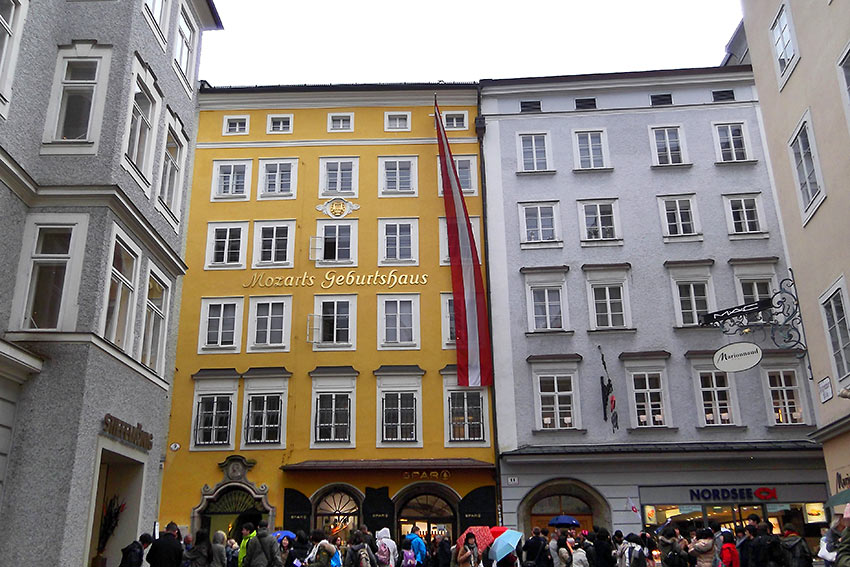 Mozart’s place of birth and childhood in Salzburg