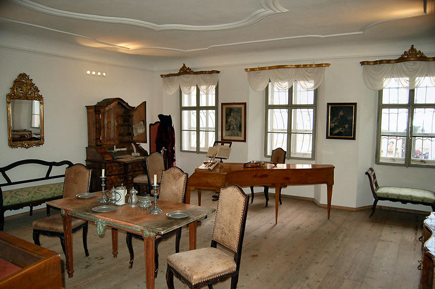 Mozart family dining room and practice area, Salzburg, Austria