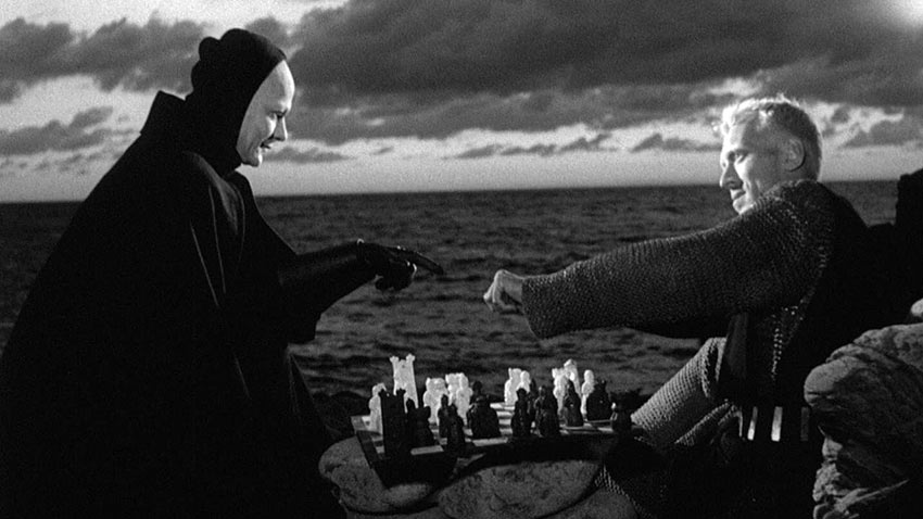 Max von Sydow’s knight plays a game of chess with Death