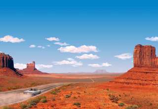 Road Trippers navigate their car through majestic John Ford Country