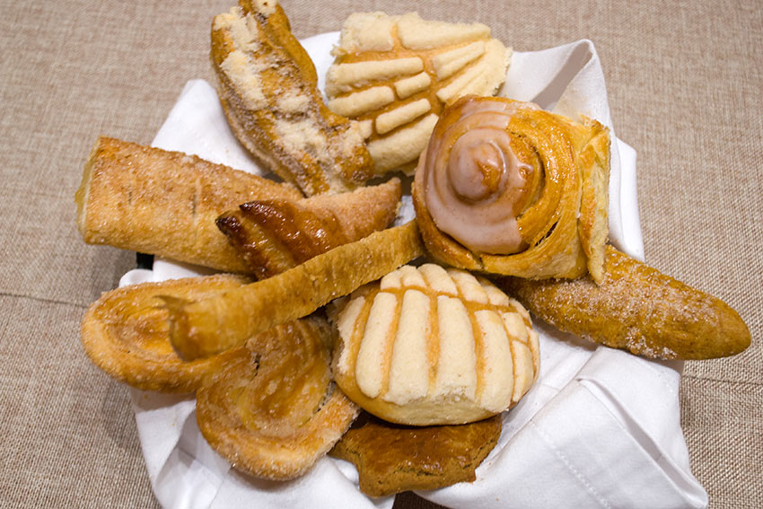 platter of bread baked by El Cid's Chef's Pedro Rios Millan and Luis Villa