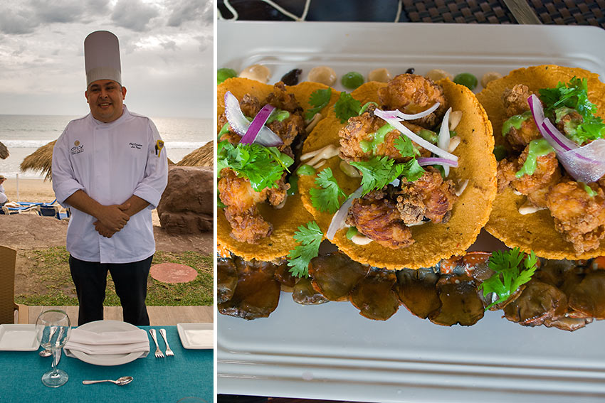 El Cid's Executive Chef Luis Ignacio Pazos Garcia and tacos