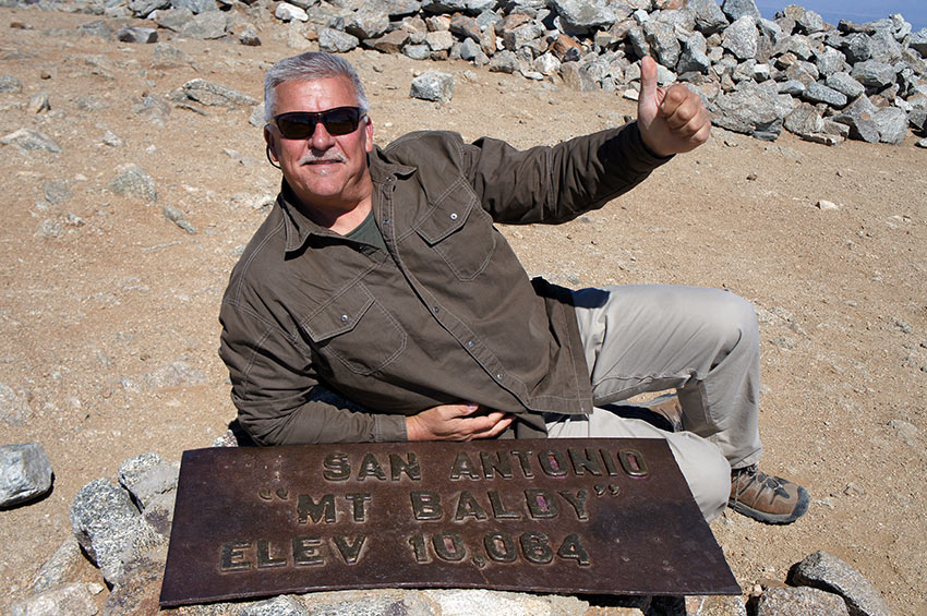 Jeff Beeler at the summit of Mt. Baldy