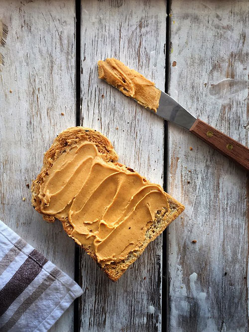 peanut butter on bread