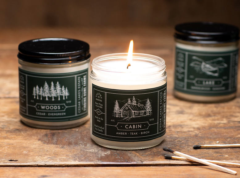 scented soy candles from Cedar Lakes Estate Collection