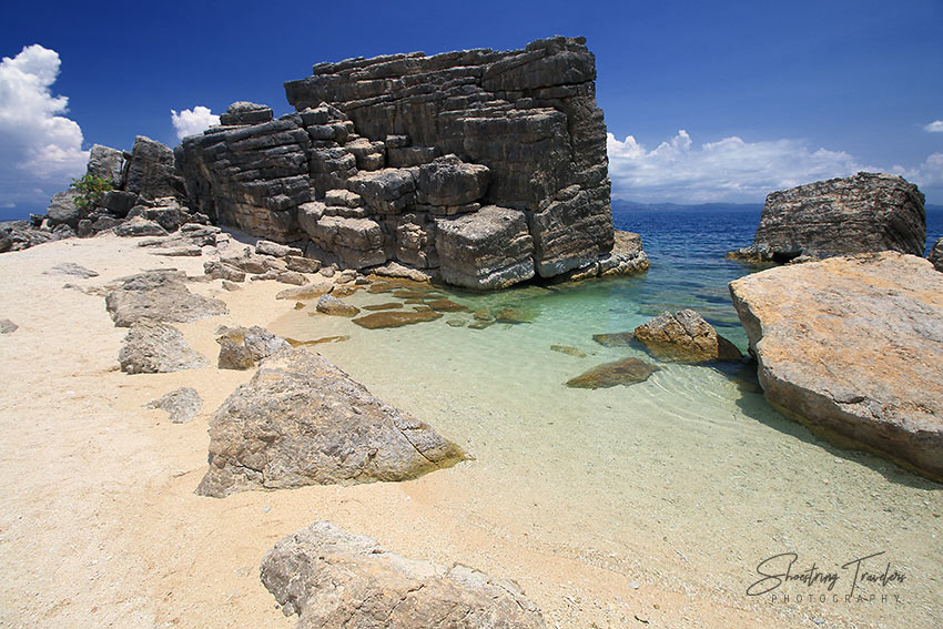 huge monolithic rocks at Burubangkaso Island, Monreal