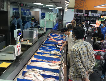 crowded Asian store in Fullerton